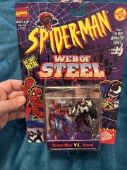 Vintage 1994 ToyBiz SPIDER-MAN Web Of Steel “Spider-Man vs. Venom” Sealed