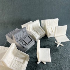 Sci Fi Control Room Computer Desk Chair Action Figure Accessory Lot