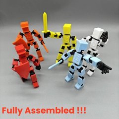 Mini 13 3D Printed Robot, Fully Articulated, 7 Pack Gift Set for Stop Motion Ani