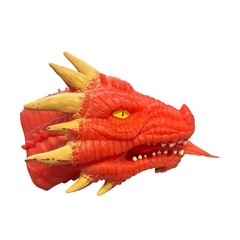 Schylling Red Fire Breathing Dragon Hand Puppet super stretchy latex free