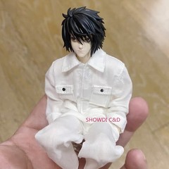 1/12 Painted DEATH NOTE Yagami Light Head Carving For 6″ SHF Vtoys Figure Body