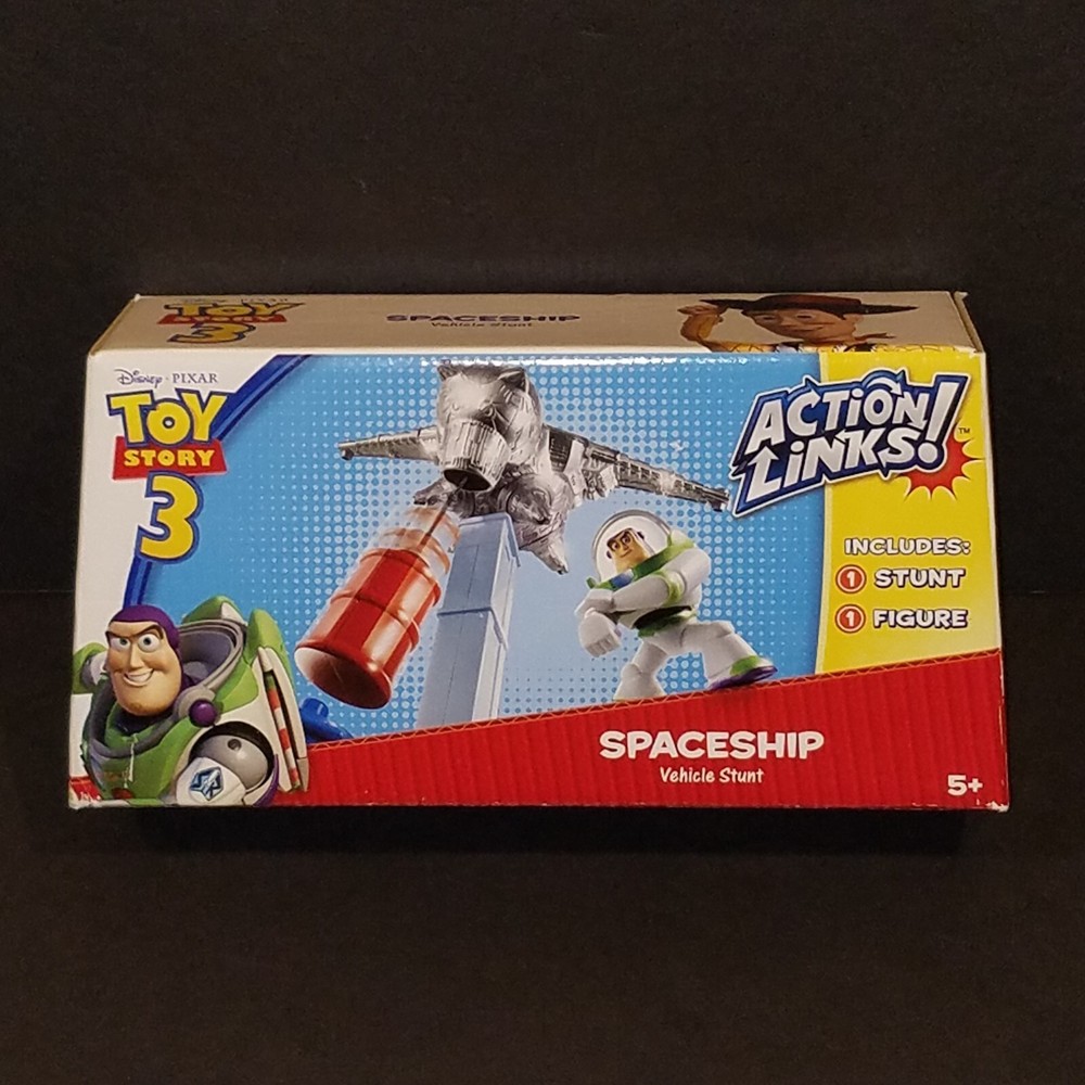2009 Toy Story 3 Action Links Spaceship Vehicle Stunt w/ Buzz Lightyear Figure