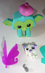 4 Loose Animal Jam Koala Raccoon Monkey Bunny Figs w/ Pets & 3 Accessories Each