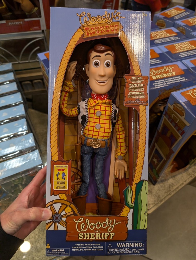 NEW 💥Disney Store Pixar Toy Story Sheriff Woody Doll Action Figure -Talking!