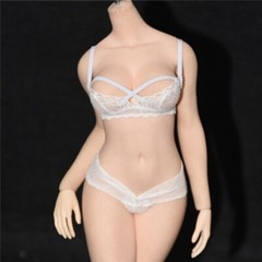 1Set 1:6 Scale White Bras Briefs Underwear Clothes For 12″ Female Action Figure