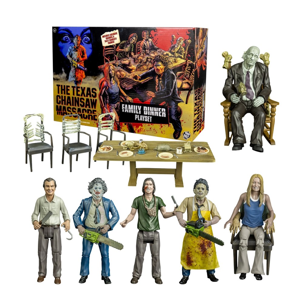 The Texas Chainsaw Massacre (1974) – Dinner Scene Playset with all Characters