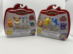 NEW Squish a Longs Squishmallows Pokemon Series 1 Figure Sets Pikachu Eeve & Mor