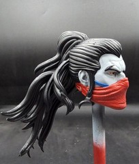 Hot Toys Custom En Sabah Nur Grey Masked Head 1/6 Scale Painted