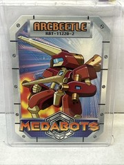 Medabots 2002 Arcbeetle Pink Metallic Variant Figure Takara Dice Card Complete