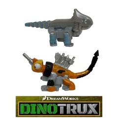 Mattel Dinotrux Ace & Click-Clack Diecast Figures 2-Pack Reptool Rollers Figures