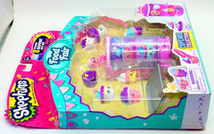 Shopkins Food Fair Cup Cake Collection 8 Pieces Plus Tray Tongs & Display New