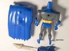 BATMAN with firing Bat Launcher blue variant animated NEW BATMAN Adventures