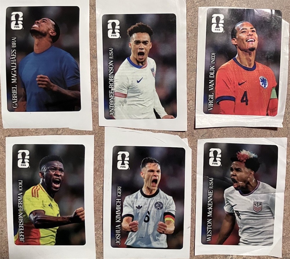 Lot Of 6 different Panini Coca Cola Stickers World Cup 2026 Soccer