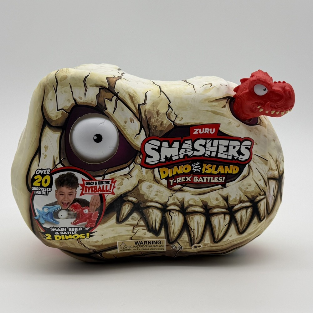 Smashers Dino Island T-Rex Battles by ZURU 50+ Surprises Dinosaur Surprise Toys