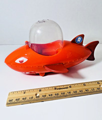 Octonaughts Gup-B Orange Tiger Shark Submarine Vehicle Toy Mattel 2010