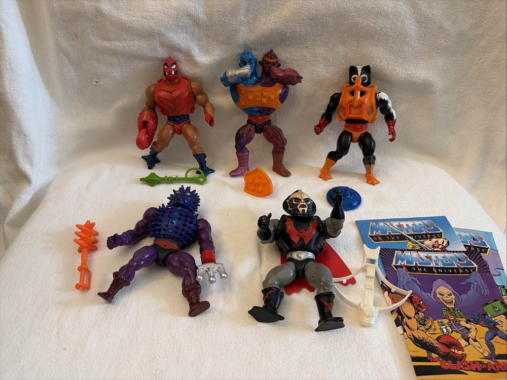 5 VTG Masters Of The Universe Figures Lot Hordak Stinkor Spikor Twobad Clawful