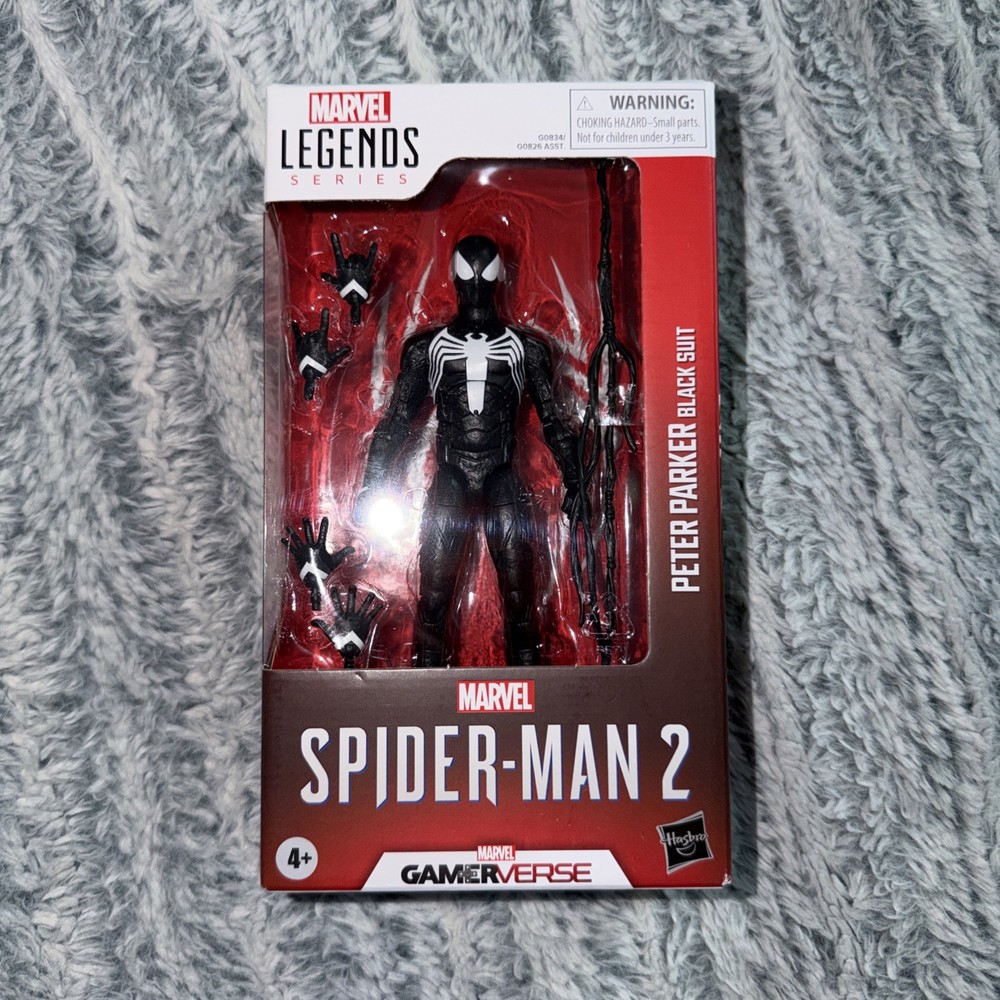 Hasbro Marvel Legends Spider-Man 2 Black Suit Peter Parker New Gamerverse Figure
