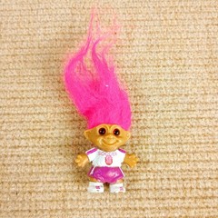 VTG Ace Novelty Jewel Belly Mini Troll Doll Lot of 7 Lucky Gemstone Charm 1.5″