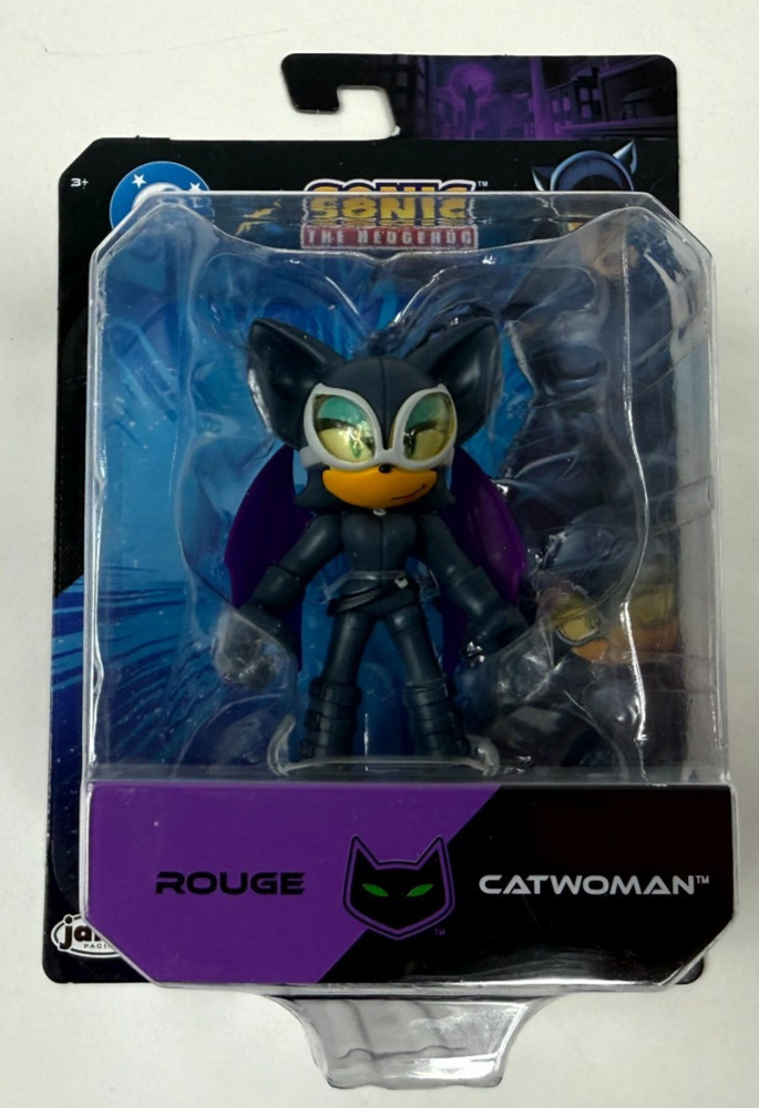 Jakks Pacific DC x Sonic the Hedgehog Rouge as Catwoman Figure 2.5″ New