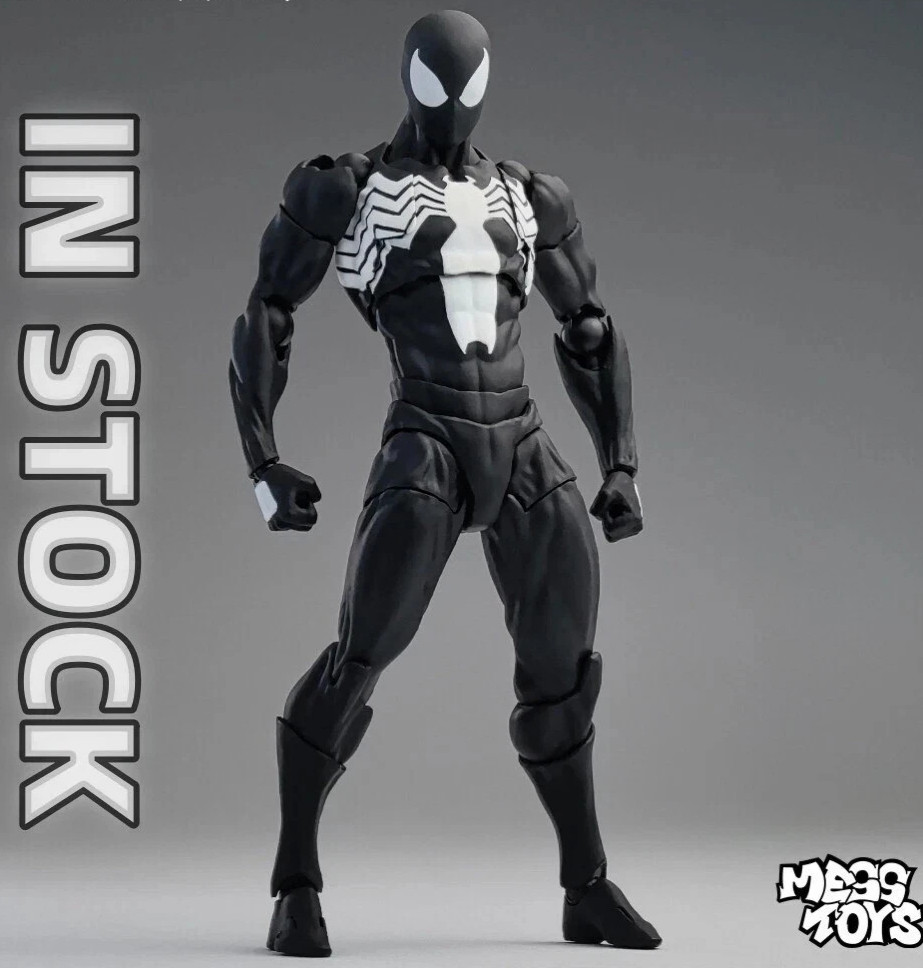 CT Toys Messtoys Symbiote Spider-Man Black Spider Action Figure Boxed (US STOCK)
