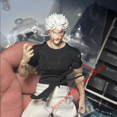 Painted 1/12 Custom Jujutsu Kaisen Gojo Satoru Head Carving For 6″Romankey Figur