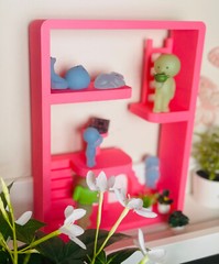 Pink Smiski House Shelf | Mini Figure Room Display | Kawaii Decor | Sonny Angels