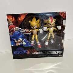 Sonic 3 Movie Super Sonic & Shadow Light Up 2-Pack 5″ Figures NEW & SEALED