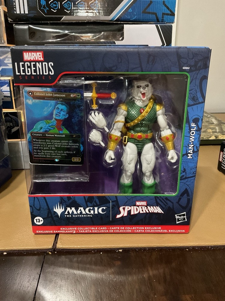 Spider-Man Marvel Legends Magic The Gathering 6″ Man-Wolf and Card **IN STOCK**