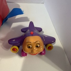 pbs JAY JAY THE JET PLANE carrying case and 10 figures LOT. Handle Broken