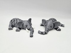 Elephant Flexi | 3D Printed Realistic Animal | Flexible Articulated Desk Toy Pet