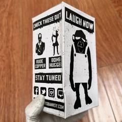 Apologies To BANKSY Laugh Now DIY 6″ Vinyl Figure Toy Monkey Chimp Blank BAD BOX