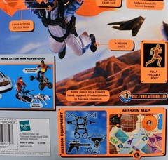 12″ Action Man Sky Diver Parachute 1:6 Hasbro Flocked hair Adventure Team 1999