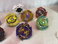 Lot of 20 Beyblade Tops Hasbro Collection Plus Rip Cords And Launchers