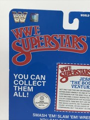 Mattel WWE Superstars Jesse “The Body” Ventura Blue Card Figure + Poster LJN
