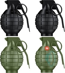4 Pcs Realistic Toy Hand Grenades for Military Role Play – Educate & Entertain