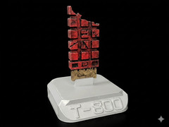 TERMINATOR 2 T-800 CYBERDYNE CPU CHIP 1:1 SCALE LIFE SIZE with BASe PAINTED