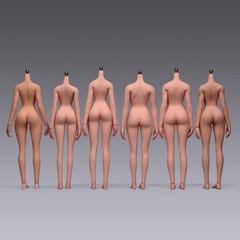 YM 1/6 Sexy Bust Super Flexible Seamless Body W/Details 12″ Female Figure Doll