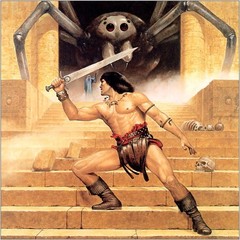 FRAZETTA CONAN BARBARIAN, HORSE, RED SONJA, TROLL SPIDER WARRIOR THUNDER LIZARD