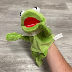 The Muppets Hand Puppet Kermit The Frog Licensed Puppets RARE Vintage