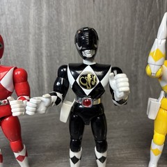 Power Rangers: Karate Chop Action (1994) set of 4 Red Black Yellow Blue Figures