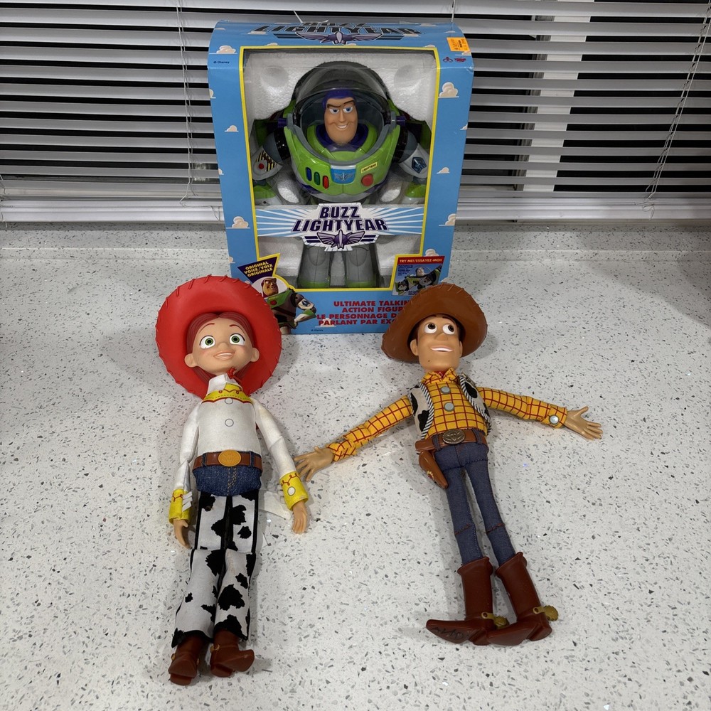 1995 Toy Story Buzz Lightyear Talking Action New & Woodie & Jessie Lot Sale