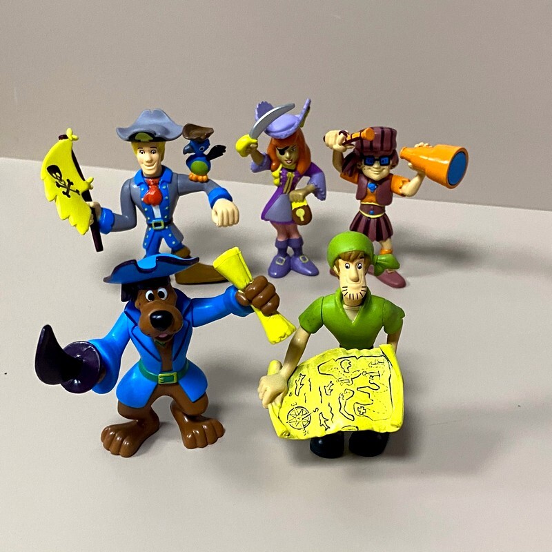 5PCS Scooby Doo Mystery Mates Shiver Me Timbers & the Pirate Crew Figures
