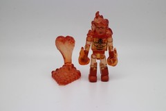 Marvel Minimates Series 48 HUMAN TORCH Clear Orange Translucent Flame Base