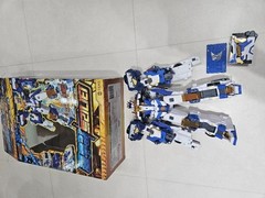 Metal Cardbot S Bluecop Trinity Transforming Robot Figure SAMG Korea Toy Mecha K