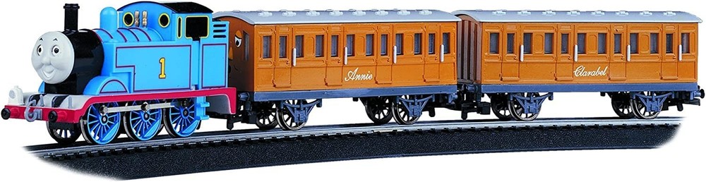 Trains-Thomas & Friends Thomas with Annie and Clarabel Ready To Run Electric