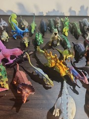 Lot Of 20 Random Mixed Size Plastic Or Resin Dinosaur Toys