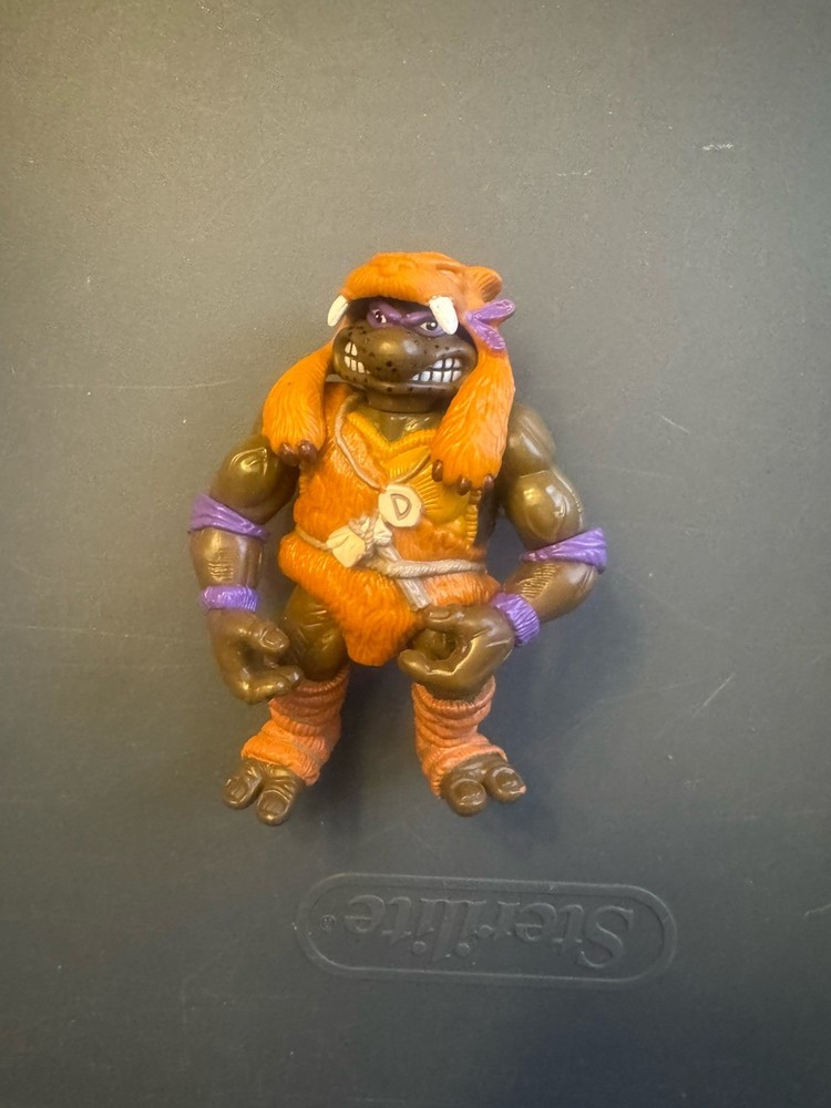 Vintage 1993 Playmates TMNT Cave Donatello Ninja Turtles Loose Caveman Figure