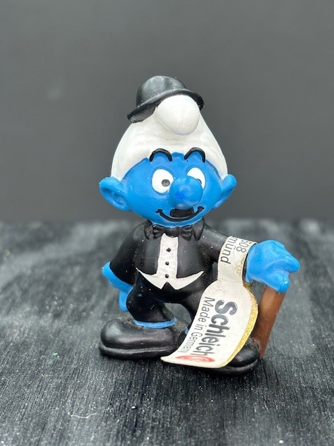 Smurfs 20716 Charlie Chaplin Smurf PVC Figure Movie Actor Schleich Peyo Figurine