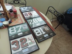 2002 NFL PLAYOFF ABSOLUTE PLAQUES, PERSONALLY AUTOGRAPHED BY PLAYER, LIMITED ED.