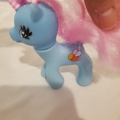 Little Pony Gi Go Blue Pink Unicorn Bee Tattoo Vintage Toy Figure Blue Pink